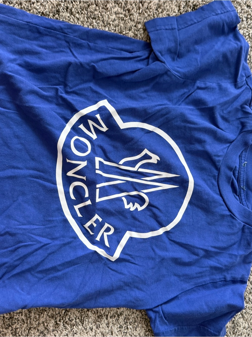 Moncler Royal Blue Logo Tee
